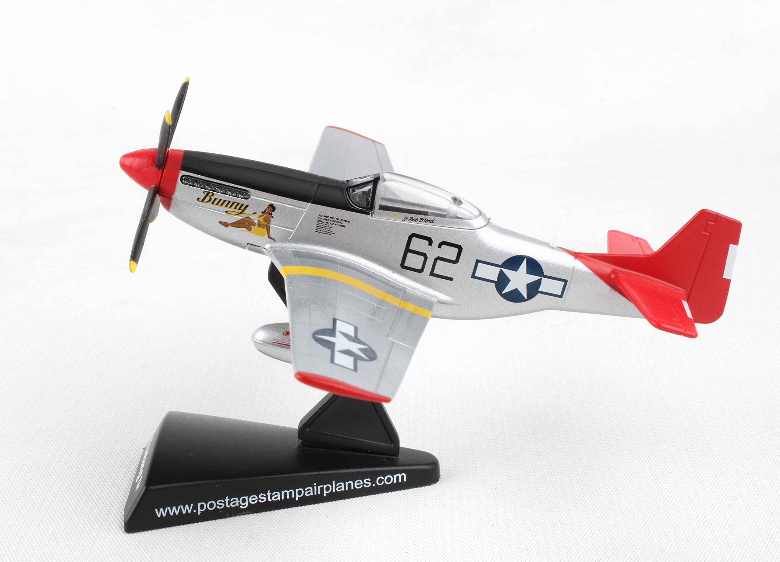 Amazon.com: Postage Stamp P-51D Mustang Bunny Red Tail 1/100 Die